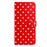 For iPhone 17 Leather Case Polka Dot Pattern Wallet Stand Folio Phone Cover - Red - 6