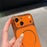 For iPhone 13 Electroplated Phone Case Transfer to 17 Pro Shockproof TPU PU Back Cover - Carbon Fiber Texture - 6