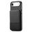 For iPhone Air Case Cloth Texture Leather + PC + TPU RFID Blocking Phone Cover with Card Holder - Black - 4