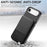 For iPhone Air Case Cloth Texture Leather + PC + TPU RFID Blocking Phone Cover with Card Holder - Black - 5