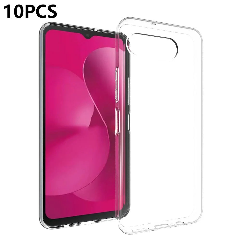 10Pcs  /  Pack For T-Mobile REVVL 8 Case Watermark Free TPU Protective Clear Phone Cover - 1
