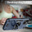 For iPhone 15 Plus  / 14 Plus Case with Ring Holder Kickstand PC + TPU Anti-Fall Phone Cover - Dark Blue - 5