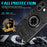 For iPhone 16 Plus Case with Ring Holder Kickstand PC + TPU Anti-Fall Phone Cover - Black - 3