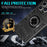 For iPhone 16 Pro Case with Ring Holder Kickstand PC + TPU Anti-Fall Phone Cover - Black - 3