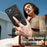 For iPhone 17e / 16e Case with Ring Holder Kickstand PC + TPU Anti-Fall Phone Cover - Black - 7