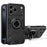 For iPhone 17 Pro Case with Ring Holder Kickstand PC + TPU Anti-Fall Phone Cover - Black - 1