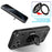 For iPhone 17 Pro Case with Ring Holder Kickstand PC + TPU Anti-Fall Phone Cover - Black - 5