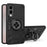 For Samsung Galaxy S25 Edge Case with Ring Holder Kickstand PC + TPU Anti-Fall Phone Cover - Black - 1