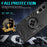 For Samsung Galaxy S25 Edge Case with Ring Holder Kickstand PC + TPU Anti-Fall Phone Cover - Black - 3