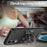 For Samsung Galaxy S25 Edge Case with Ring Holder Kickstand PC + TPU Anti-Fall Phone Cover - Black - 5