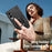 For Samsung Galaxy S25 Edge Case with Ring Holder Kickstand PC + TPU Anti-Fall Phone Cover - Black - 6