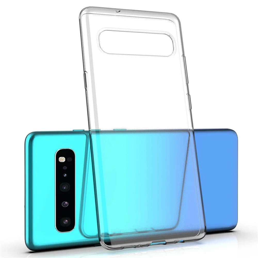 Anti-Dust Shockproof TPU Phone Case for Samsung Galaxy S10 5G, Clear Ultra Thin Lightweight Cell Phone Back Cover Shell - 1