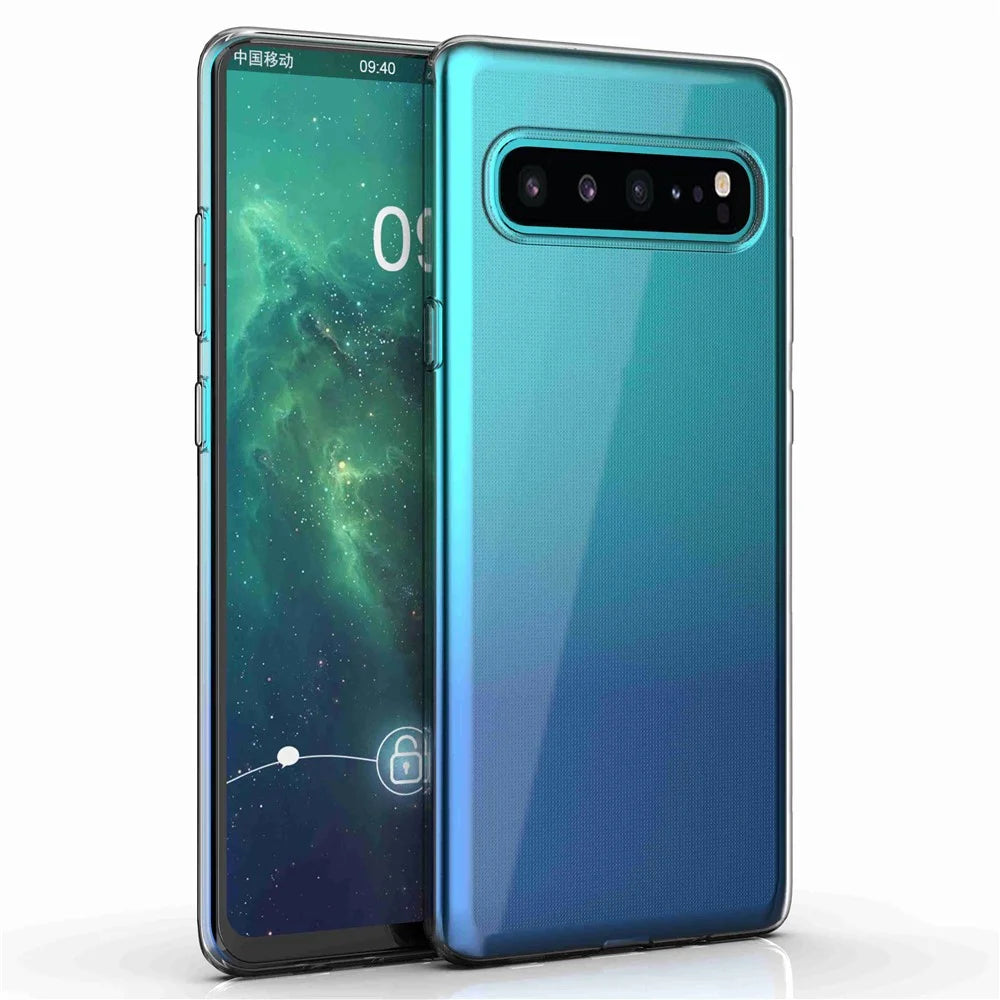 Anti-Dust Shockproof TPU Phone Case for Samsung Galaxy S10 5G, Clear Ultra Thin Lightweight Cell Phone Back Cover Shell - 2
