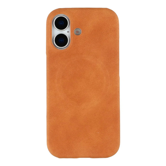For iPhone 17 Case Compatible with MagSafe Skin-Touch Leather + PC Back Cover - Yellow - 3