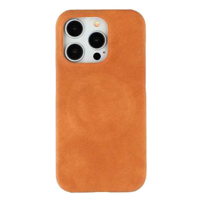 For iPhone 15 Pro Case Compatible with MagSafe Skin-Touch Leather + PC Back Cover - Yellow - 3