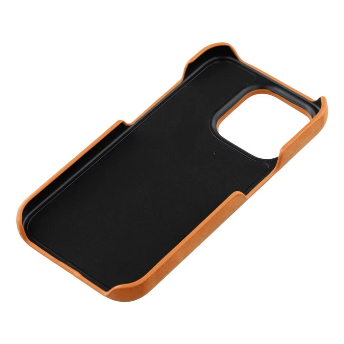 For iPhone 15 Pro Case Compatible with MagSafe Skin-Touch Leather + PC Back Cover - Yellow - 6