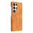 For Samsung Galaxy S24 Ultra Magnetic Case Skin-Touch Leather + PC Back Cover - Yellow - 1