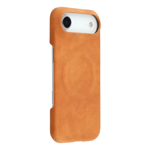 For iPhone Air Case Compatible with MagSafe Skin-Touch Leather + PC Back Cover - Yellow - 1
