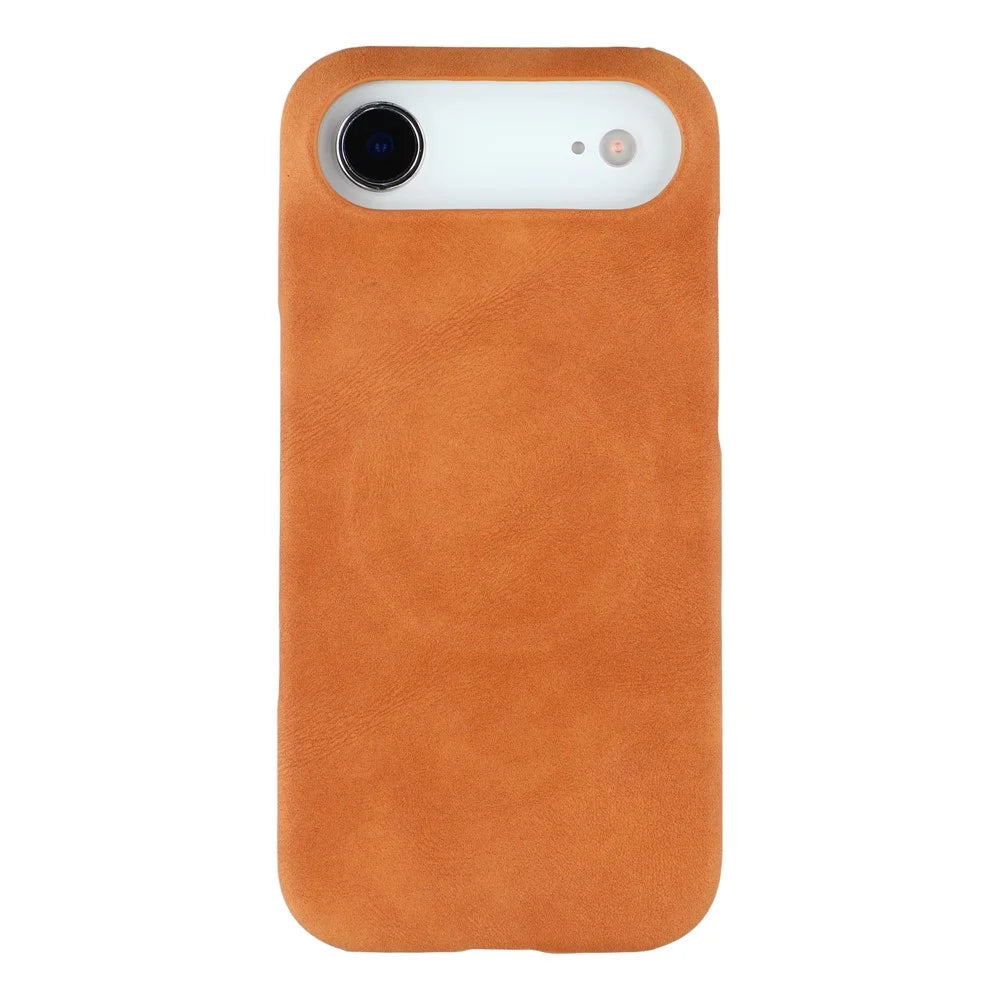 For iPhone Air Case Compatible with MagSafe Skin-Touch Leather + PC Back Cover - Yellow - 3