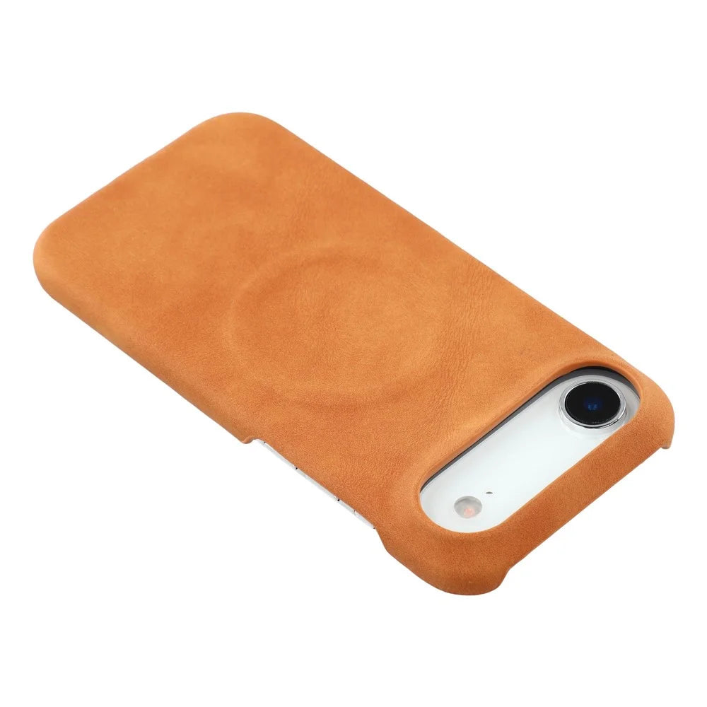 For iPhone Air Case Compatible with MagSafe Skin-Touch Leather + PC Back Cover - Yellow - 5