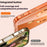 For iPhone 17 Case Electroplating Frame Translucent TPU Phone Cover Compatible with MagSafe - Orange - 3