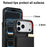 For iPhone 17 Pro Case TPU + PU Leather Hardware Decor Phone Cover with Card Holder - Black - 7