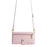 For Samsung Galaxy S25 FE Leather Case Zipper Pocket Wallet Phone Cover with 2 Straps - Pink - 4