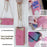 For Google Pixel 10 Leather Case Wallet Stand Cover Irregular Tail Style with Chain Strap - Pink - 5