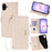 For Samsung Galaxy A08 5G / A08 4G / A07 4G Case RFID Blocking Wallet PU Leather Phone Cover with Wrist Strap - White - 1