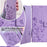 For Google Pixel 10 Pro XL Case Butterfly Flower Imprinted PU Leather Wallet Phone Cover - Purple - 4