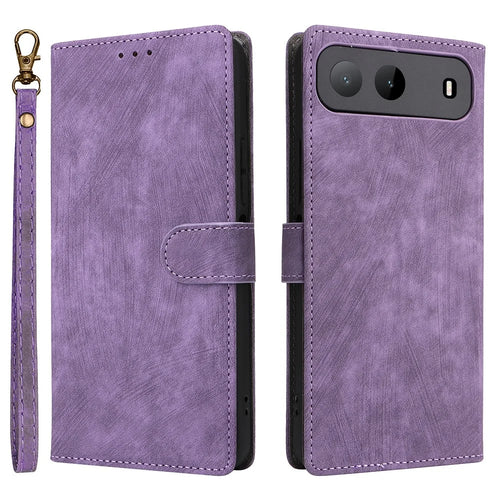 For TECNO Spark Go 5G / Infinix Hot 60i 5G Case Wallet RFID Blocking PU Leather Phone Cover Stand with Strap - Purple - 1