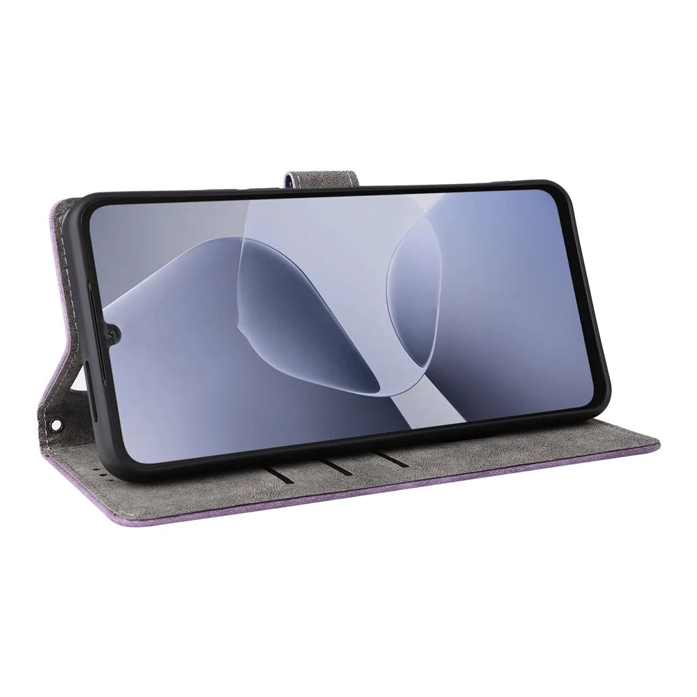 For TECNO Spark Go 5G / Infinix Hot 60i 5G Case Wallet RFID Blocking PU Leather Phone Cover Stand with Strap - Purple - 3