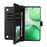 For Realme P4 Pro 5G Case with Shoulder  /  Wrist Strap Leather Phone Cover Stand Wallet - Black - 5