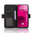 For T-Mobile Revvl 8 Pro Leather Case Phone Wallet Cover with Multiple Card Slots - Black - 5