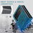 AUTSPACE A01 Series Shockproof Case for Samsung Galaxy Z Flip4 5G PU Leather + PC Vintage Matte Protective Case with Strap - Blue - 6