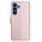 For Samsung Galaxy S26 Wallet Case with Strap / Multiple Card Slots Solid Color Leather Stand Phone Cover - Rose Gold - 7