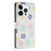 For iPhone 16 Pro Case Pattern Print PU Leather Wallet Phone Cover with Wrist Strap - Colored Flowers - 4