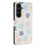 For Samsung Galaxy S25 FE Case Pattern Print PU Leather Wallet Phone Cover with Wrist Strap - Colored Flowers - 4