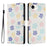 For iPhone 17e / 16e Case Pattern Print PU Leather Wallet Phone Cover with Wrist Strap - Colored Flowers - 1
