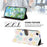 For iPhone 17e / 16e Case Pattern Print PU Leather Wallet Phone Cover with Wrist Strap - Colored Flowers - 2
