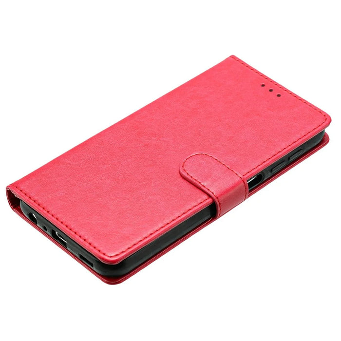 For Samsung Galaxy S26 Leather Case Wallet Stand Phone Cover with Handy Strap - Rose - 2