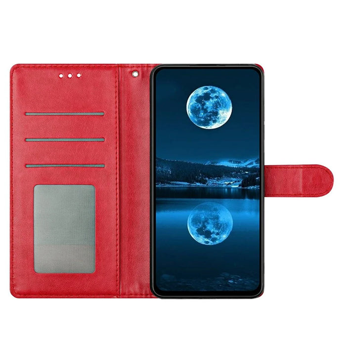 For Samsung Galaxy S26 Leather Case Wallet Stand Phone Cover with Handy Strap - Rose - 4