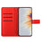 For Samsung Galaxy S26 Ultra Leather Case with Card Slots Mandala Pattern Phone Cover Stand - Red - 2