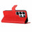 For Samsung Galaxy S26 Ultra Leather Case with Card Slots Mandala Pattern Phone Cover Stand - Red - 3