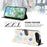 For iPhone Air Case Pattern Print PU Leather Wallet Phone Cover with Wrist Strap - Colored Flowers - 2