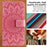For Samsung Galaxy S26 Leather Wallet Case Sunflower Imprinted Phone Cover - Pink - 4
