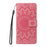 For Samsung Galaxy S26 Leather Wallet Case Sunflower Imprinted Phone Cover - Pink - 6
