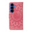 For Samsung Galaxy S26 Leather Wallet Case Sunflower Imprinted Phone Cover - Pink - 7