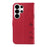 For Samsung Galaxy S26 Ultra Leather Wallet Case with Strap Dandelion Imprint Phone Stand Cover - Red - 7