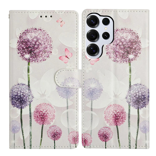 For Samsung Galaxy S26 Ultra Case Pattern Printing Wallet Stand Flip Leather Phone Cover with Strap - Dandelion - 1